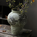 GobekUsa Coarse Pottery Vase Chinese Retro Porcelain Floral Arrangement Home Decor