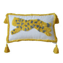 GobekUsa Geometric Hand-Embroidered Tassel Pillowcase