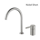 GobekUsa Black Basin Faucet: Brushed Gold Two-Hole Bathroom Sink Tap with Rotating Spout