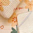 GobekUsa Cartoon Print Silky Mattress Set: 4-Layer Quilted Breathable Cushion