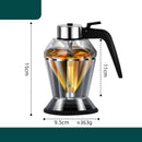 GobekUsa Diamond Glass Syrup Honey Dispenser Kitchen Seasoning Container Jar