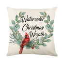 GobekUsa Christmas Santa Claus Linen Pillowcase - Sofa Cushion Cover, Decorative Living Room Pillow Cover