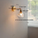 GobekUsa Clear Glass LED Wall Sconce Rotate Up Down, Perfect for Dining Room, Bathroom