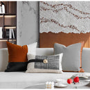 GobekUsa Luxe Flannelette Leather Patchwork Cushion Covers for Modern Home Decor