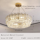 GobekUsa Crystal Pendant Chandelier Modern Luxury Dimmable Island Light Minimalist Home Decor