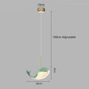 GobekUsa Dolphin Chandelier: Modern Luxury Pendant Light for Living Room and Children's Bedroom