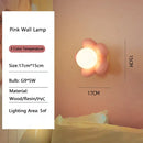 GobekUsa Kids Flower Resin Wall Lamp LED G9 Bulb White Pink Creative Bedroom Decor