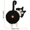 GobekUsa Cat Butt Coasters: Handmade Funny Kitties Cup Mat - Set of 4