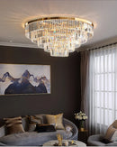 GobekUsa Gold LED Crystal Ceiling Light: Luxury Home Decor Fixture