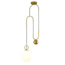 GobekUsa Glass Ball Pulley Pendant Light for Modern Indoor Decor
