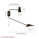 GobekUsa Adjustable Double Head LED Wall Lamp with Pull Switch