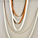 GobekUsa LED Long Strip Chandelier for Modern Living Room and Villa
