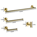 GobekUsa Brushed Gold Bathroom Accessories Set Hand Towel Bar Rack Toilet Paper Holder