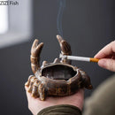 GobekUsa Crab Ceramic Ashtray & Phone Holder: Stylish Desk Decor & Smoking Accessories Gift