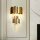 GobekUsa Gold Crystal LED Wall Lights for Bedroom Living Room Home Decoration