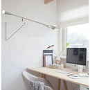 GobekUsa Dimmable LED Wall Lamp, Rotating Long Pole, Swinging Black and White Industrial Design