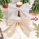 GobekUsa Diamond Bow Pendant x2 Holiday Tree Decoration Shimmering Sparkling Ornament