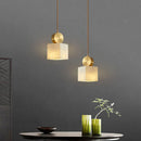 GobekUsa Golden Luxury Marble Pendant Lamp for Dining Table and Bedside Chandelier