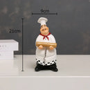 GobekUsa Bearded Chef Resin Figure Sculpture Modern Kitchen Desk Decor Ornaments