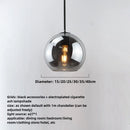 Smoky Gray Glass Globe Pendant Light With Iron Finish