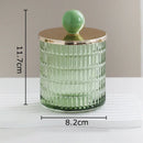 GobekUsa Glass Tea Canister Storage Jar with Ceramic Ball Lid