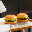 GobekUsa Cartoon Burger Ashtray: Fun Resin Smoking Accessory for Office Table & Gifts