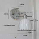 GobekUsa Iron Ceramic LED Wall Lights | Nordic Modern Pull Chain Switch Sconce Wandlamp