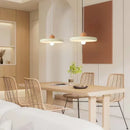 French Cream Flying Saucer Metal Pendant Light