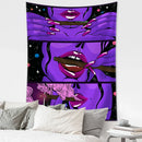 GobekUsa Green Star Girl Tapestry Wall Hanging Psychedelic Home Decor