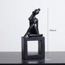 GobekUsa Abstract Resin Sculpture Modern Desk Decoration Minimalist Figures Ornaments