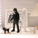 GobekUsa Banksy Dog Walker Resin Statue: Trendy Street Art Figurine for Home Office Decor