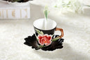 GobekUsa Enamel Rose Peony Floral Coffee Cup Wedding Birthday Gift