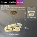 GobekUsa Crystal Round Ceiling Chandelier LED Pendant for Kitchen Dining Room Villa
