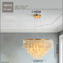 GobekUsa Gold Chrome Metal Shell Chandelier for Restaurant Living Room Hotel Hall