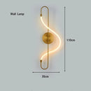 GobekUsa Gold Black LED Chandelier Modern Minimalist Pendant for Home Decor Lighting