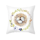 GobekUsa Easter Rabbit & Eggs Pillowcase: Festival Home Decor Flower Bunny Print Cushion Cover