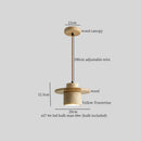 GobekUsa LED Pendant Lamp Yellow Travertine Wood Nordic Minimalism Hanging Light