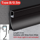 GobekUsa LED Skirting Profile: Hidden Corner Recessed Aluminum Baseboard Light Strip