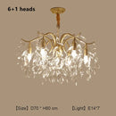 GobekUsa Crystal Chandelier: Modern Luxe LED Branch Lighting for Living Room and Bedroom.