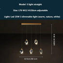 GobekUsa Copper LED 3-Light Dimmable Crystal Chandelier
