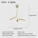 GobekUsa Glass LED Chandelier Ceiling Light for Modern Nordic Design Home Decor