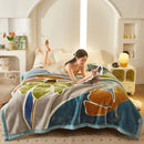 GobekUsa Double Layer Raschel Blankets: Soft & Cozy Faux Fur Mink Throw