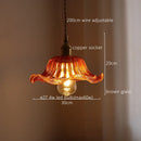 GobekUsa Green Stripe Glass Pendant Lamp Fixture for Home Decor & Kitchen Lighting