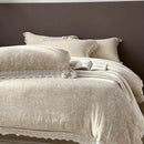 GobekUsa Lace Princess Jacquard Bedding Set - 4Pcs