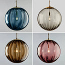 Nordic Glass Globe Pendant Light With Iron Finish