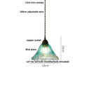 GobekUsa Blue Glass LED Pendant Lights Adjustable Hanging Lamp Luminaire