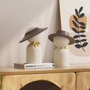 GobekUsa Abstract Couple Bust Sculpture: Modern Decorative White Statue for Stylish Home Decor