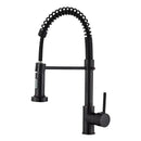 GobekUsa Black & Gold Kitchen Faucet: Luxury Brass Pull Out Sink Mixer