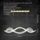 GobekUsa Crystal Chandelier: Modern Light Luxury Dining Lamp for Designer Villa and Bar