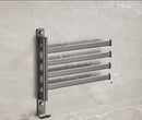 GobekUsa Gray Aluminum Swivel Towel Hanger: Wall Mounted Folding Bathroom Towel Bar
